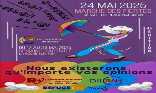 4e journée des fiertés LGBTQI+ : La Roche-sur-Yon aux couleurs de l’inclusion #Marche des Fiertés