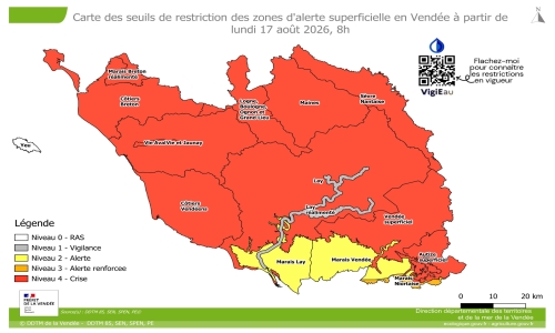 La Roche-sur-Yon. Eau : les restrictions s’allègent en Vendée mais la situation reste fragile