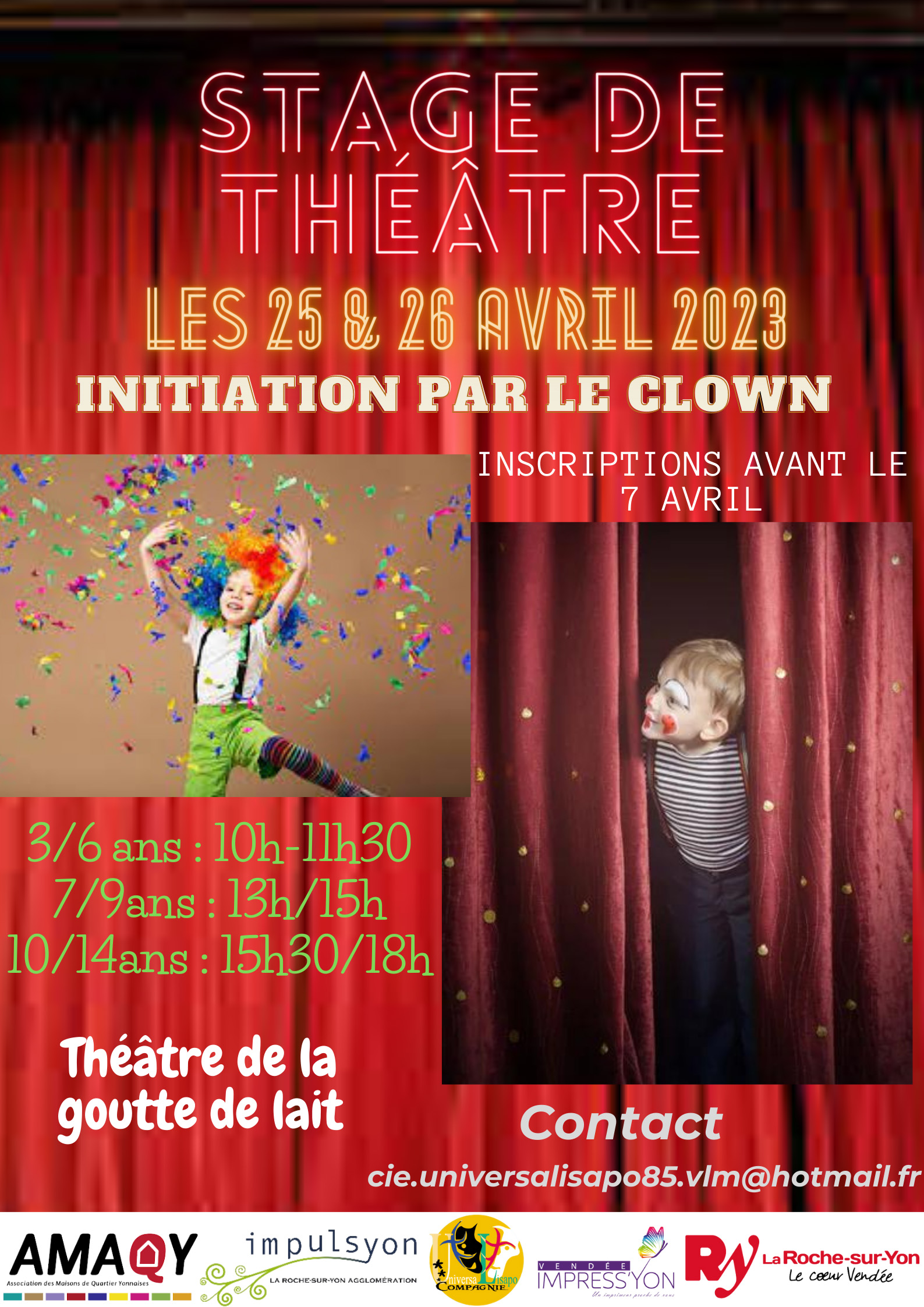 La compagnie Universalisapo propose un stage de théâtre pour enfants