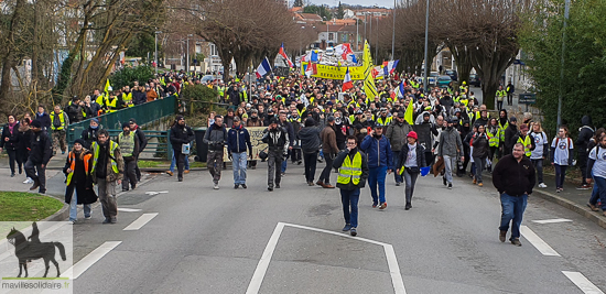  9 fev GILETS JAUNES la roche sur yon manifestation régionale 3