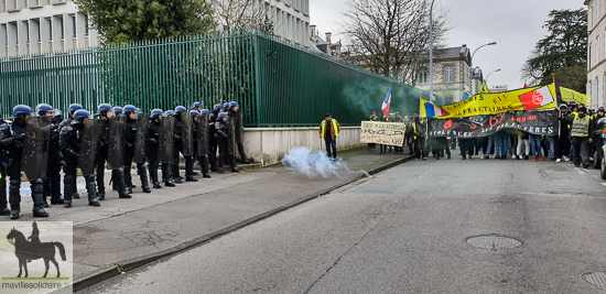  9 fev GILETS JAUNES la roche sur yon manifestation régionale 3