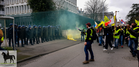  9 fev GILETS JAUNES la roche sur yon manifestation régionale 3