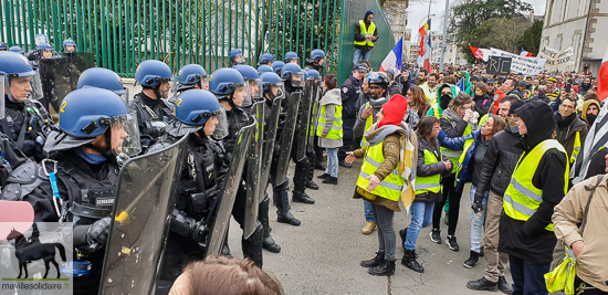  9 fev GILETS JAUNES la roche sur yon manifestation régionale 3