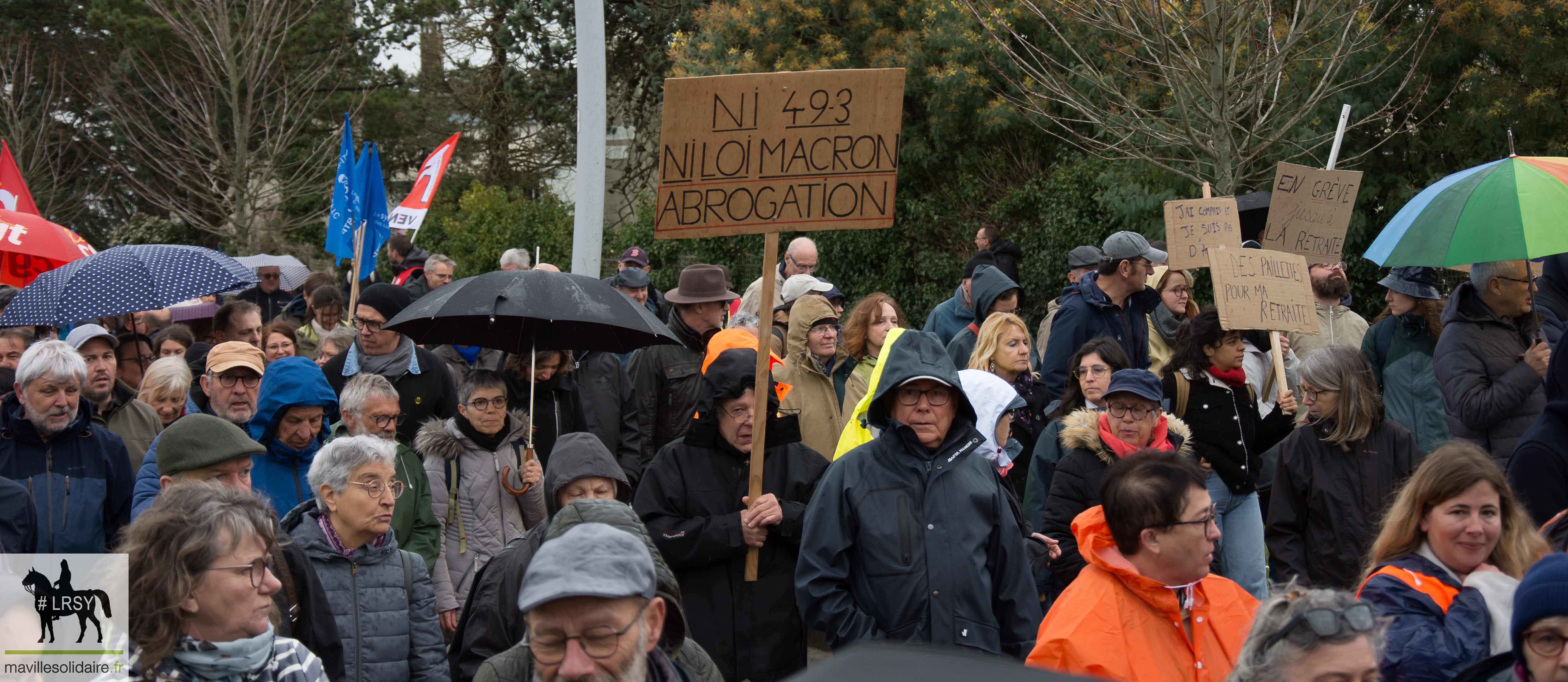 RETRAITE MANIFESTATION DU JEUDI 23 MARS 2023 MAVILLESOLIDAIRE La Roche sur Yon 36