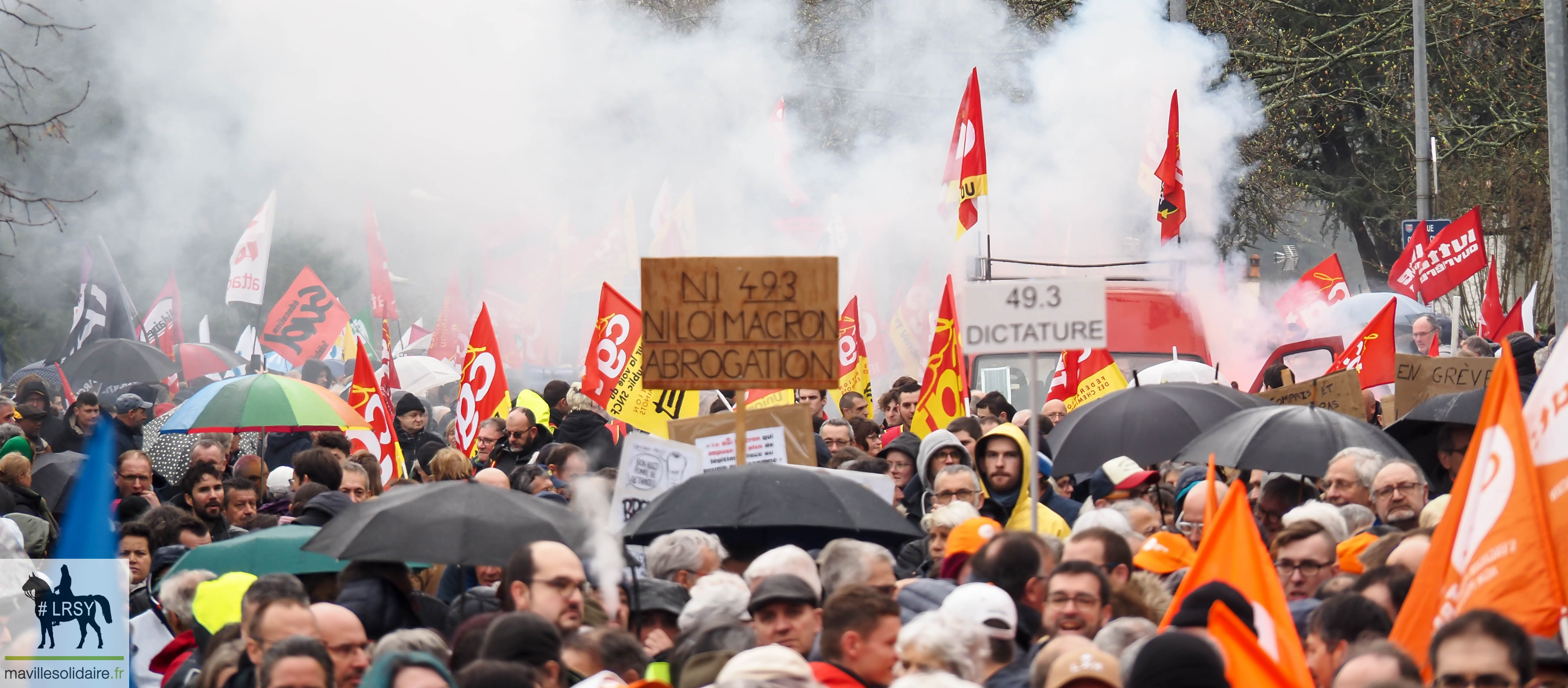 RETRAITE MANIFESTATION DU JEUDI 23 MARS 2023 MAVILLESOLIDAIRE La Roche sur Yon D 10