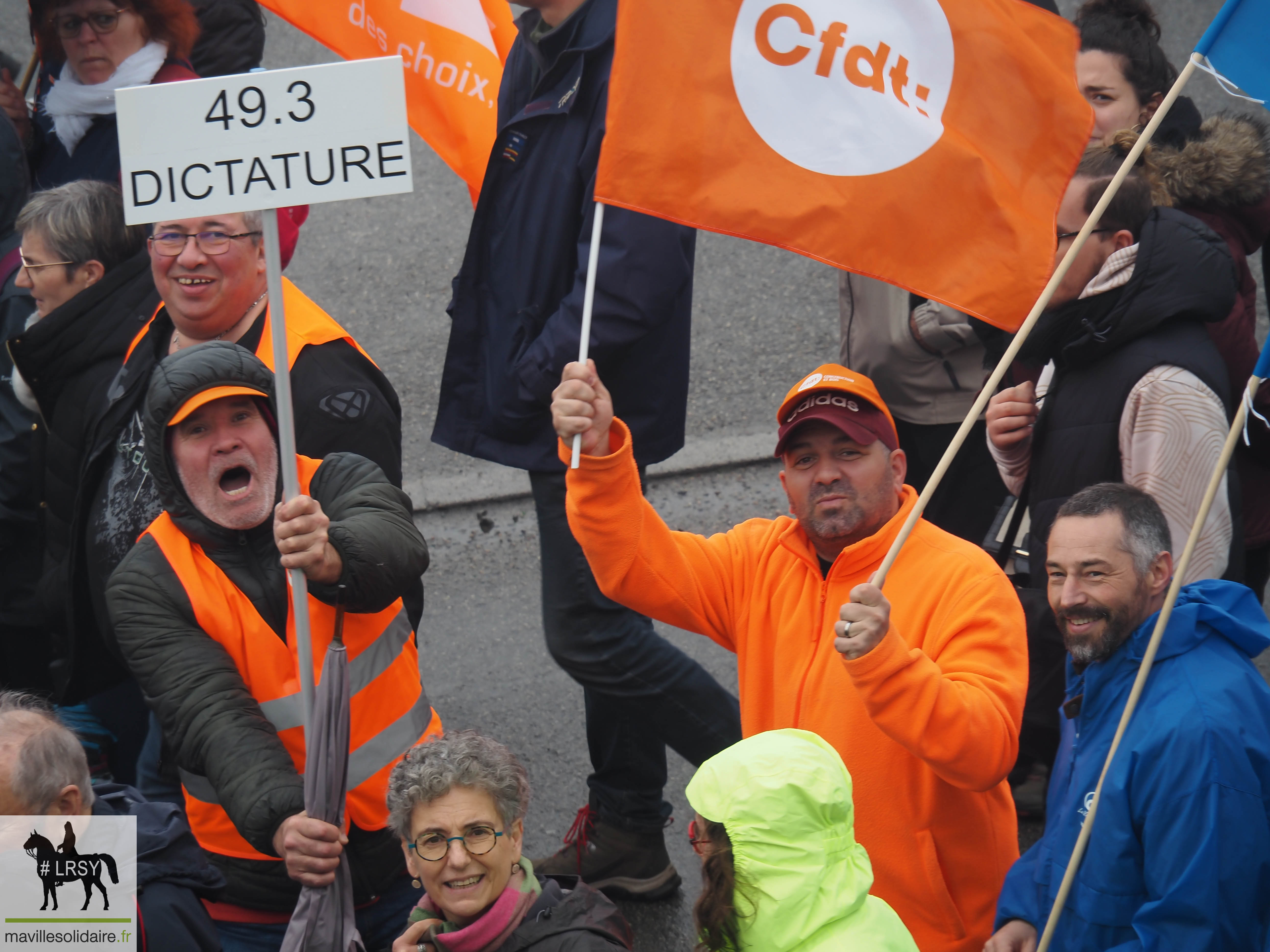 RETRAITE MANIFESTATION DU JEUDI 23 MARS 2023 MAVILLESOLIDAIRE La Roche sur Yon D 11