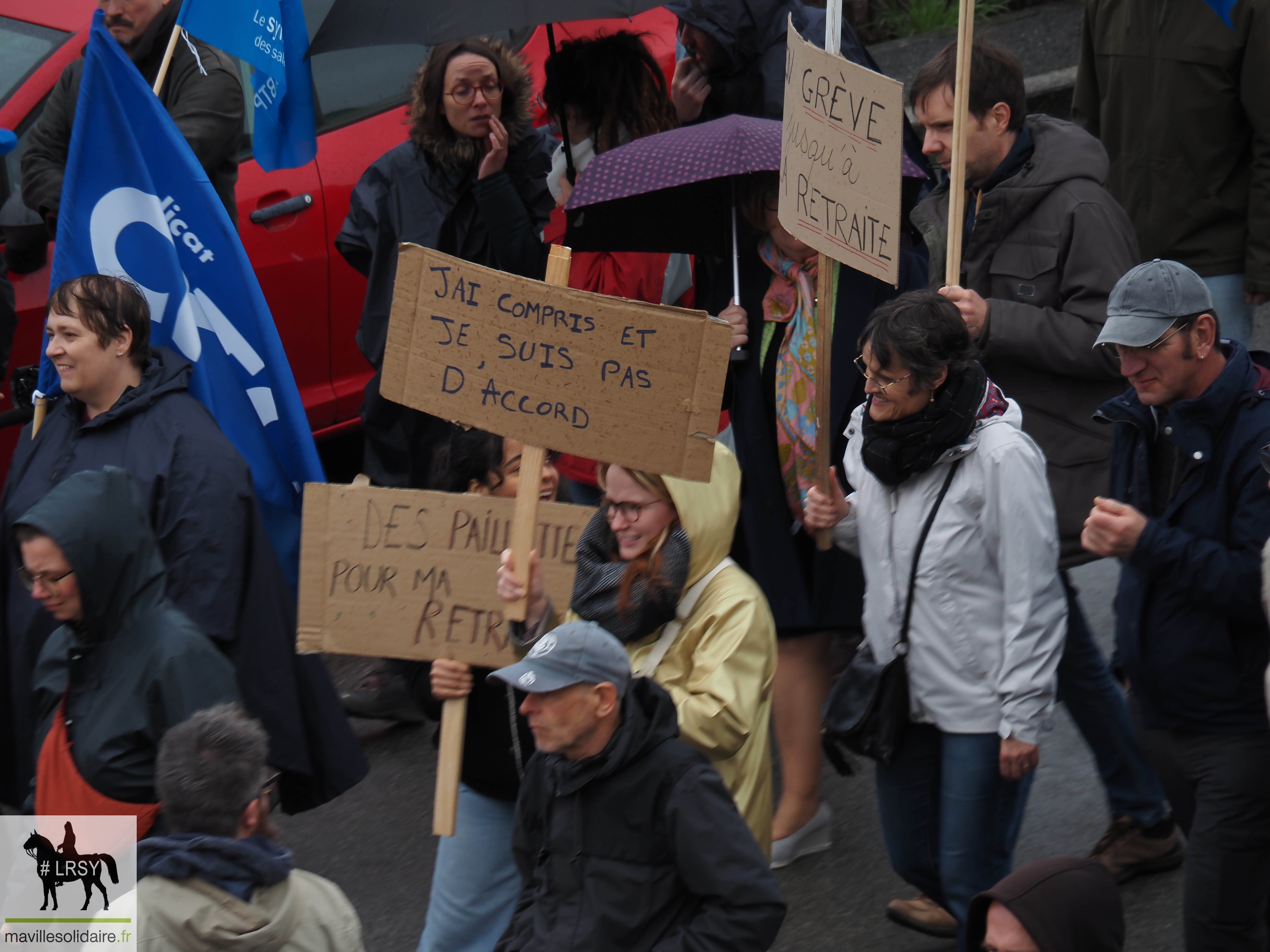 RETRAITE MANIFESTATION DU JEUDI 23 MARS 2023 MAVILLESOLIDAIRE La Roche sur Yon D 13