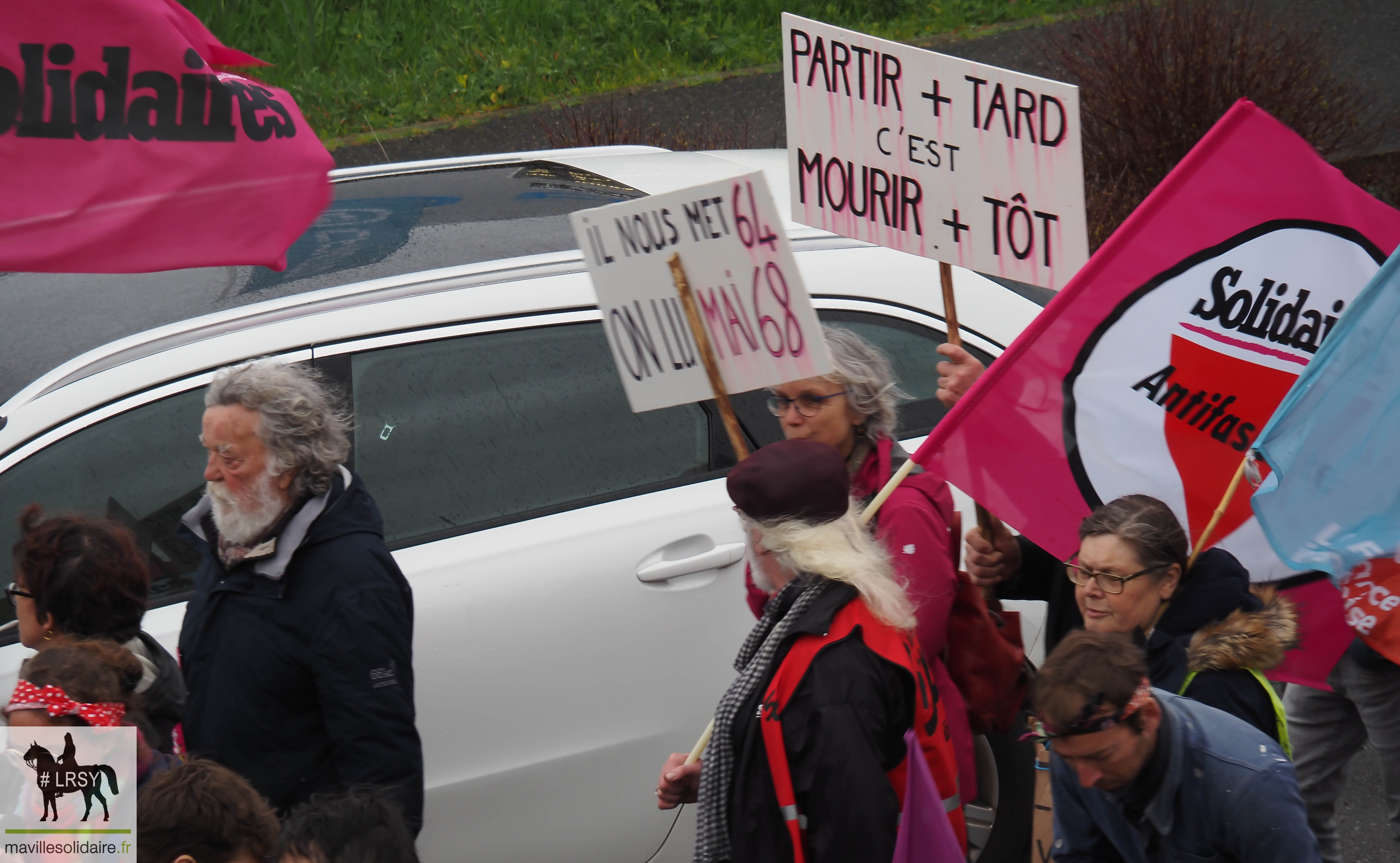 RETRAITE MANIFESTATION DU JEUDI 23 MARS 2023 MAVILLESOLIDAIRE La Roche sur Yon D 18