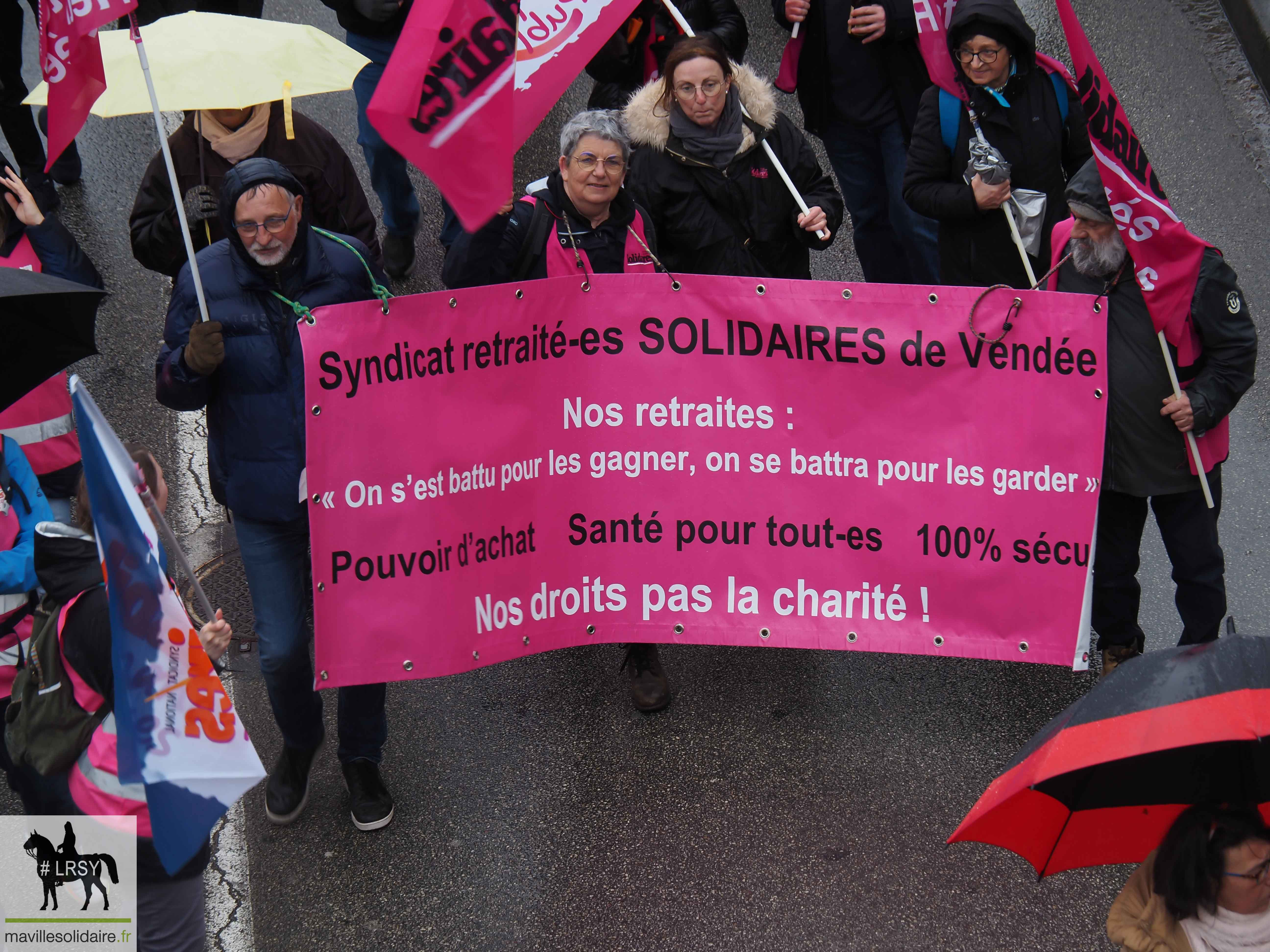 RETRAITE MANIFESTATION DU JEUDI 23 MARS 2023 MAVILLESOLIDAIRE La Roche sur Yon D 31