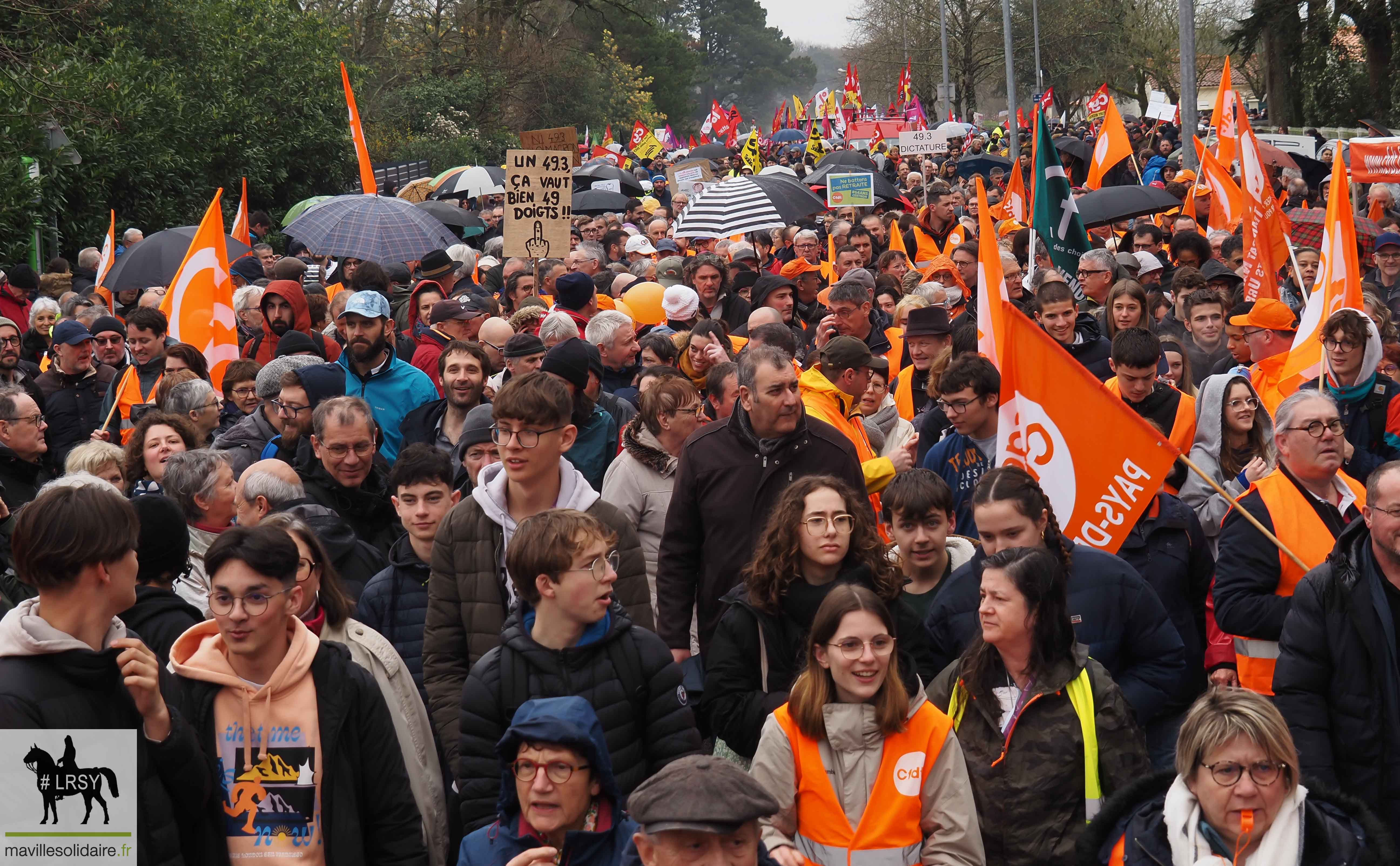 RETRAITE MANIFESTATION DU JEUDI 23 MARS 2023 MAVILLESOLIDAIRE La Roche sur Yon D 8