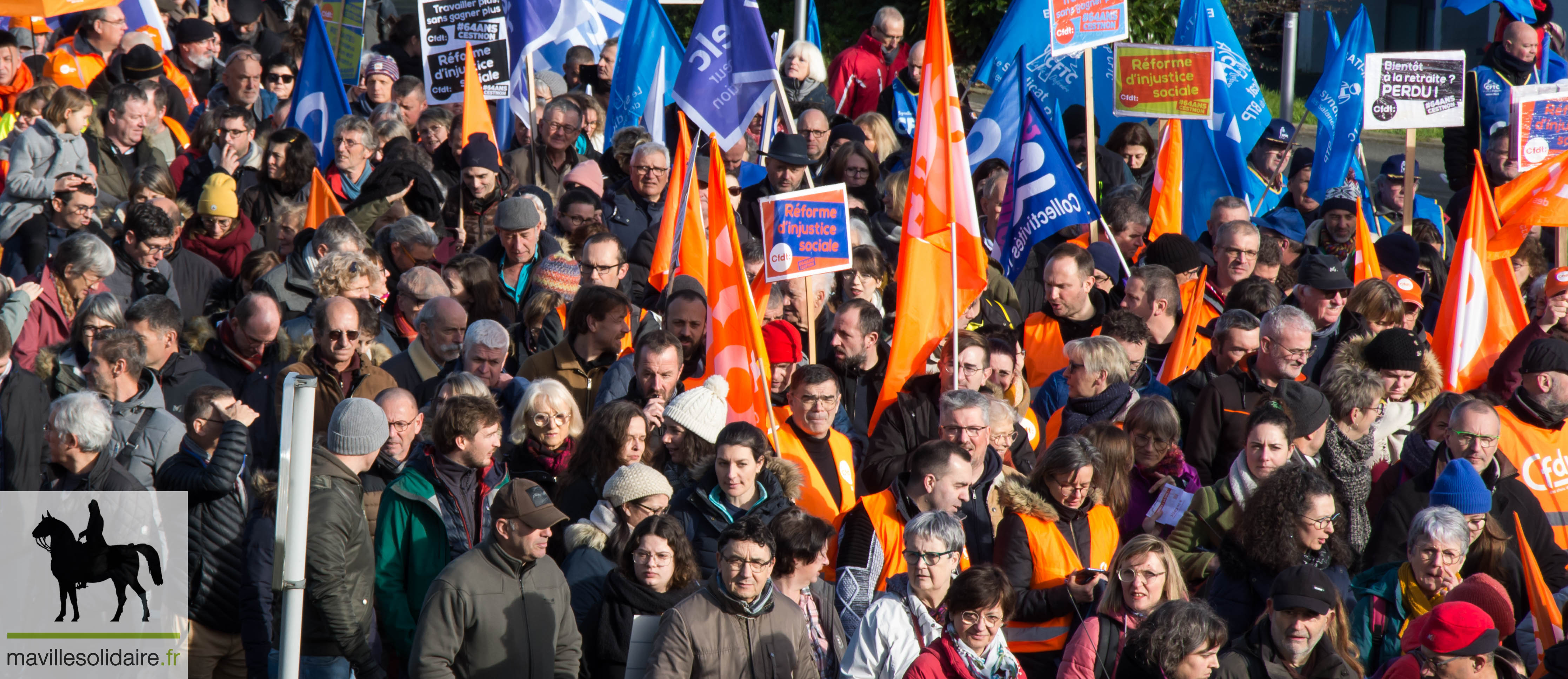 MANIFESTATION CONTRE LES RETRAITES 31 JANVIER 2023 LA ROCHE SUR YON mavillesolidaire.fr 22