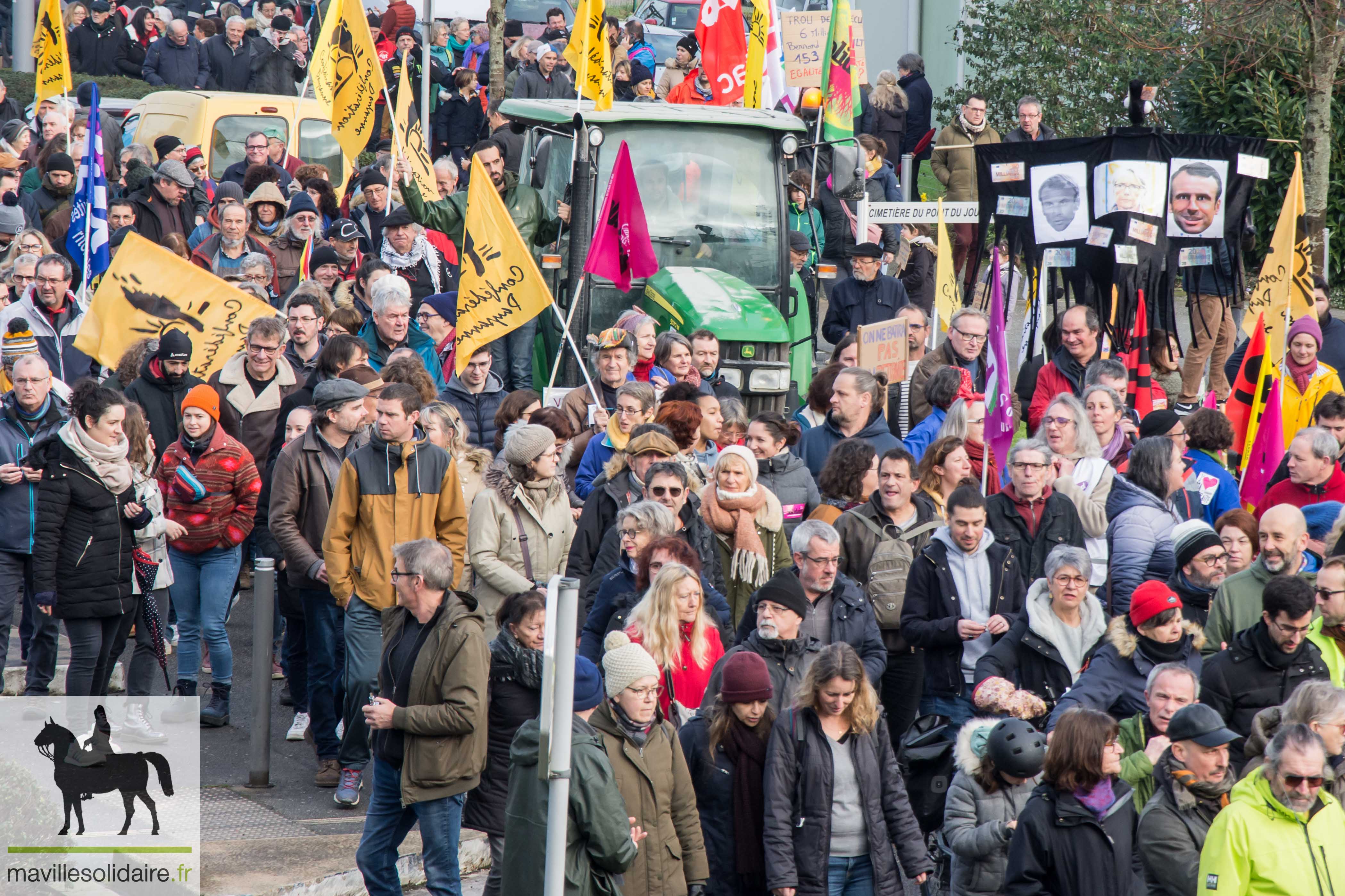 MANIFESTATION CONTRE LES RETRAITES 31 JANVIER 2023 LA ROCHE SUR YON mavillesolidaire.fr 5