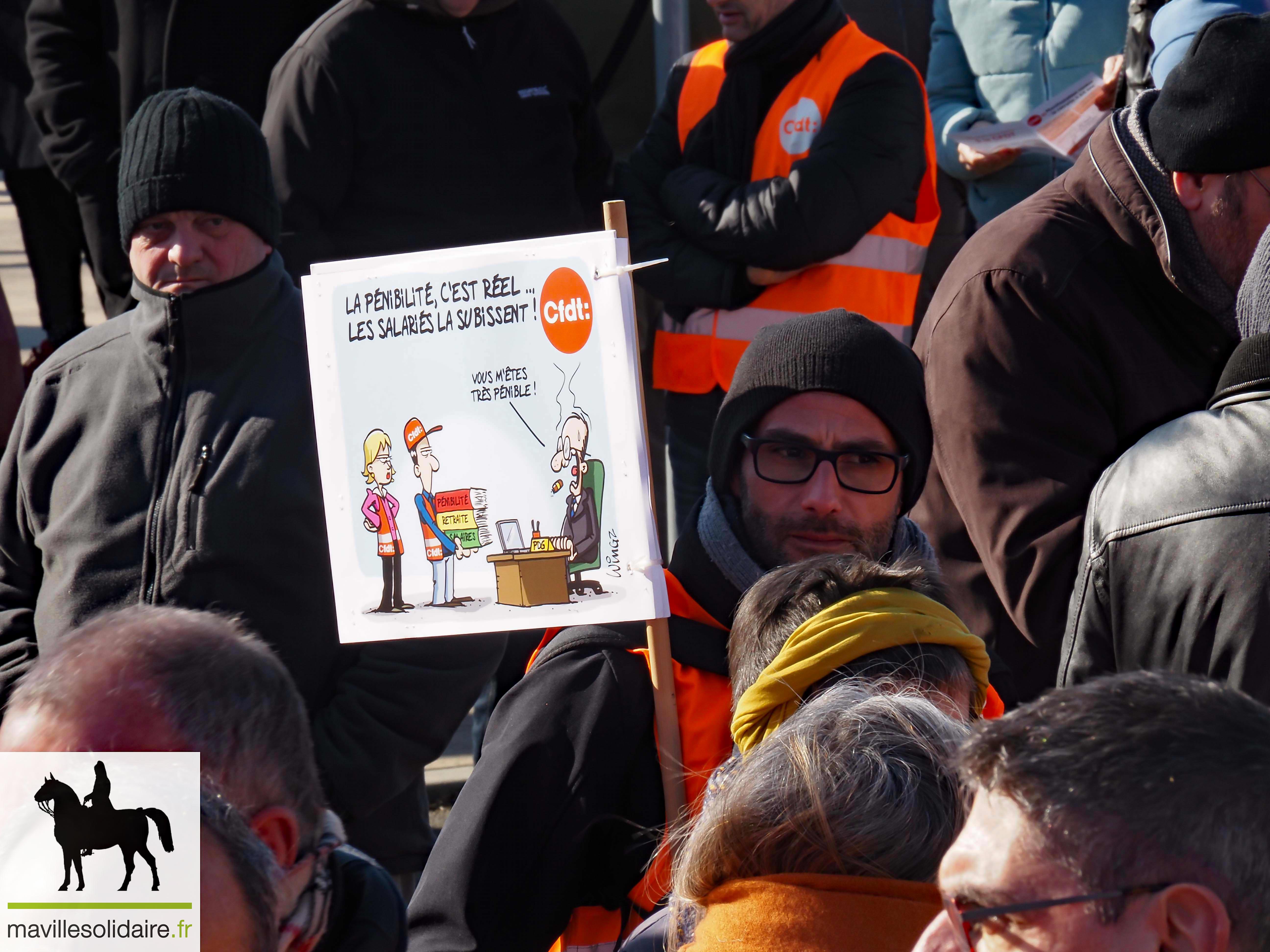 7 fevrier Manif grève retraite LA ROCHE SUR YON mavillesolidaire.fr 1 3