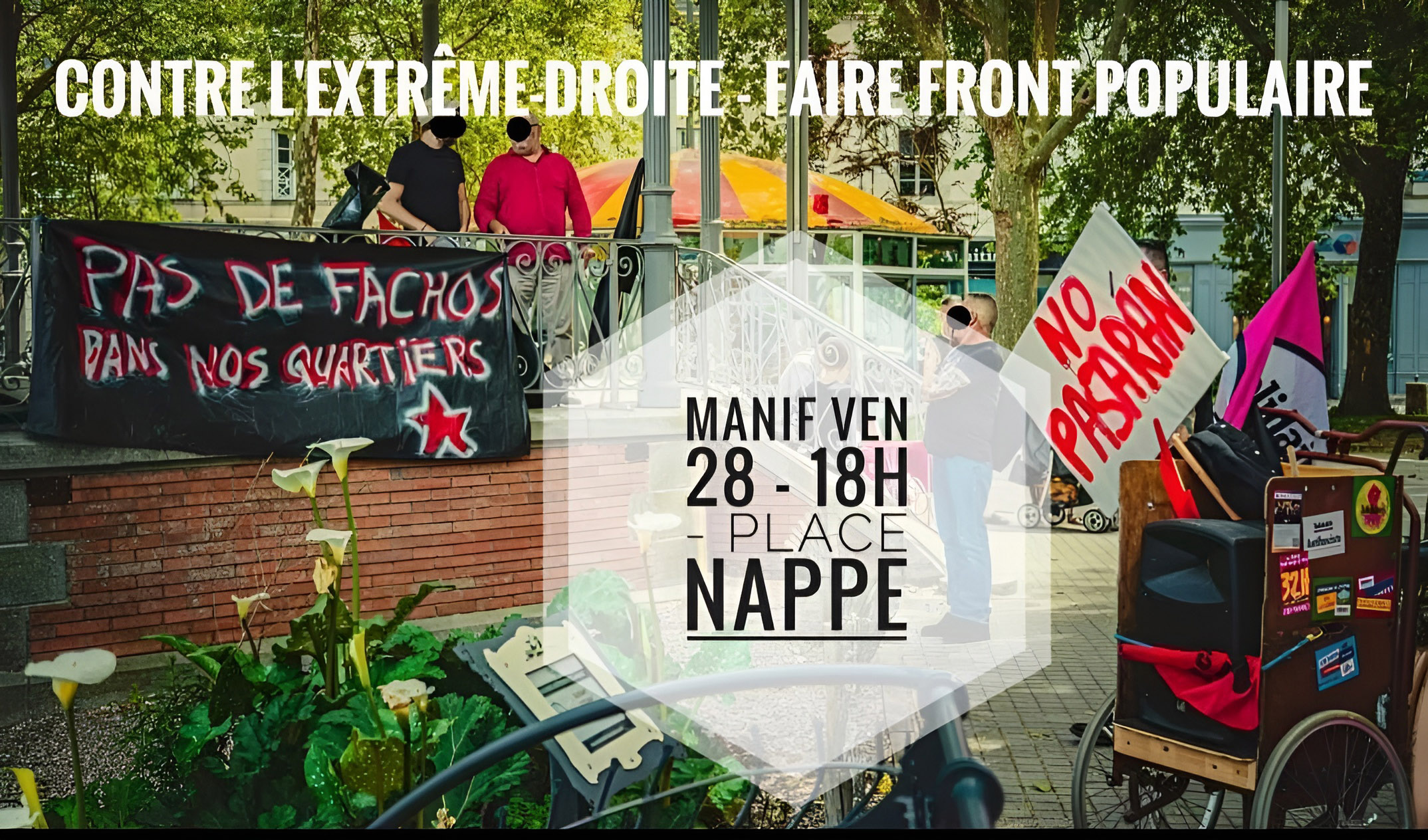 Front populaire manifestation contre l'extrème droite