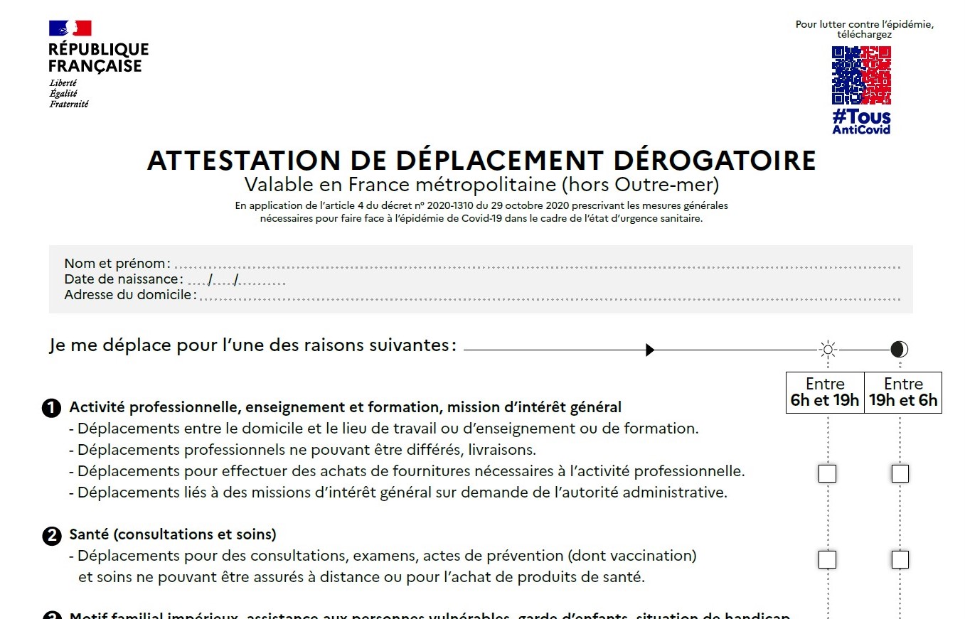 NOUVELLE ATTESTATION DEROGATOIRE 4 AVRIL 2021 mavillesolidaire