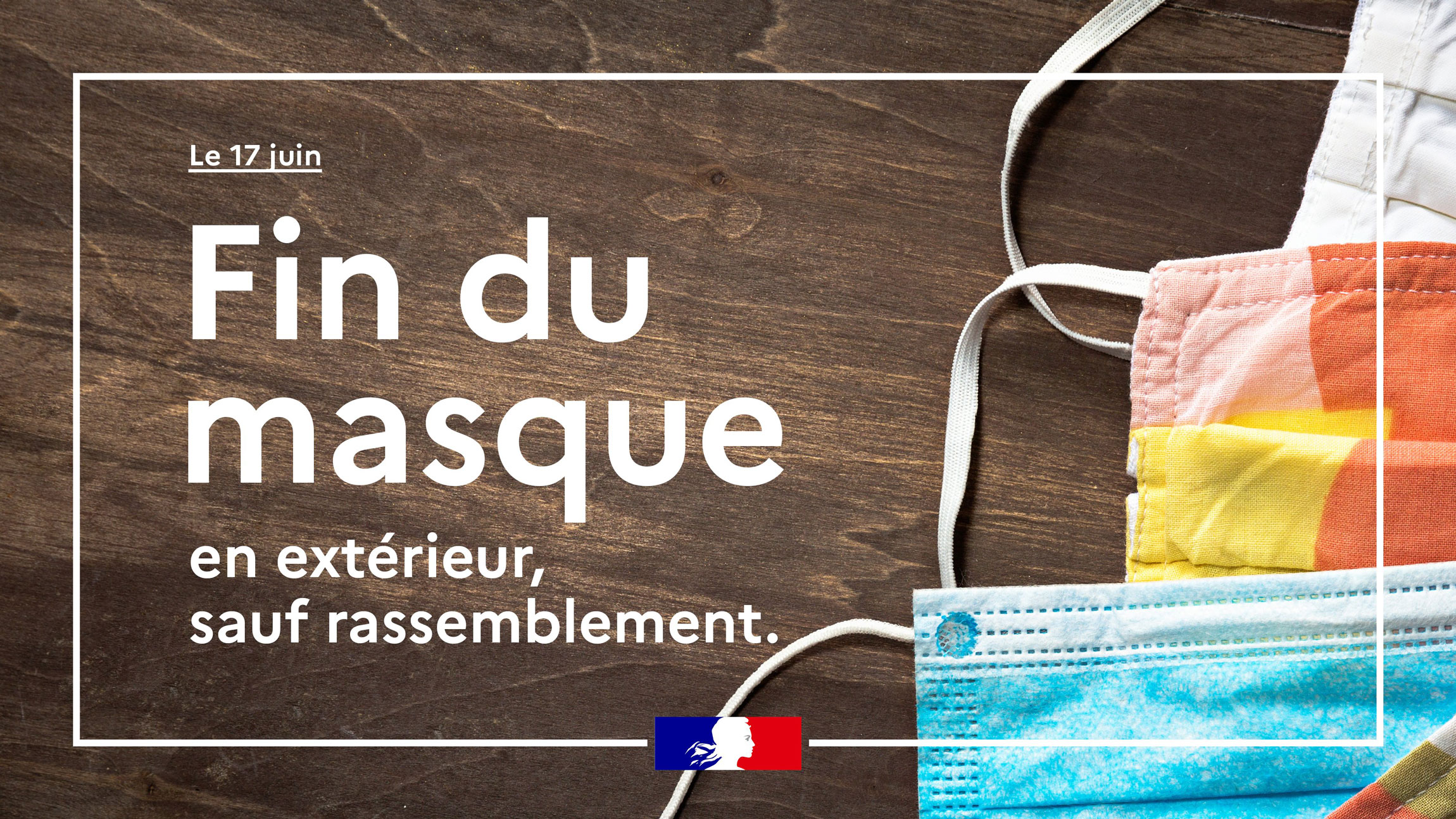 Le port du masque en extérieur ne sera plus obligatoire ...