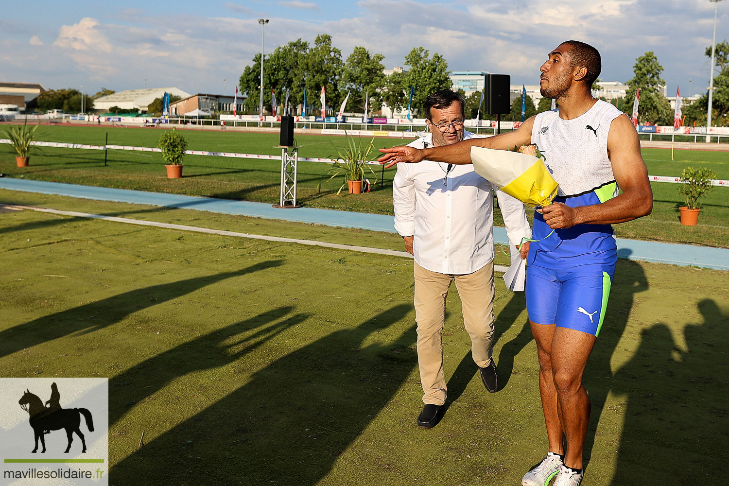 Athlétisme Jimmy Vicaut et Christophe Lemaitre meeting la Roche sur Yon mavillesolidaire.fr 4