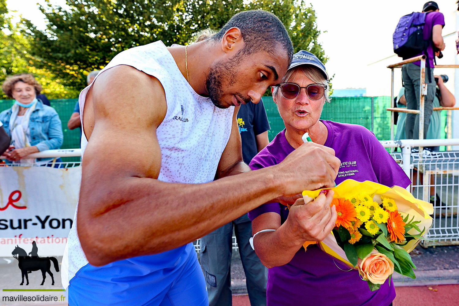 Athlétisme Jimmy Vicaut et Christophe Lemaitre meeting la Roche sur Yon mavillesolidaire.fr 5