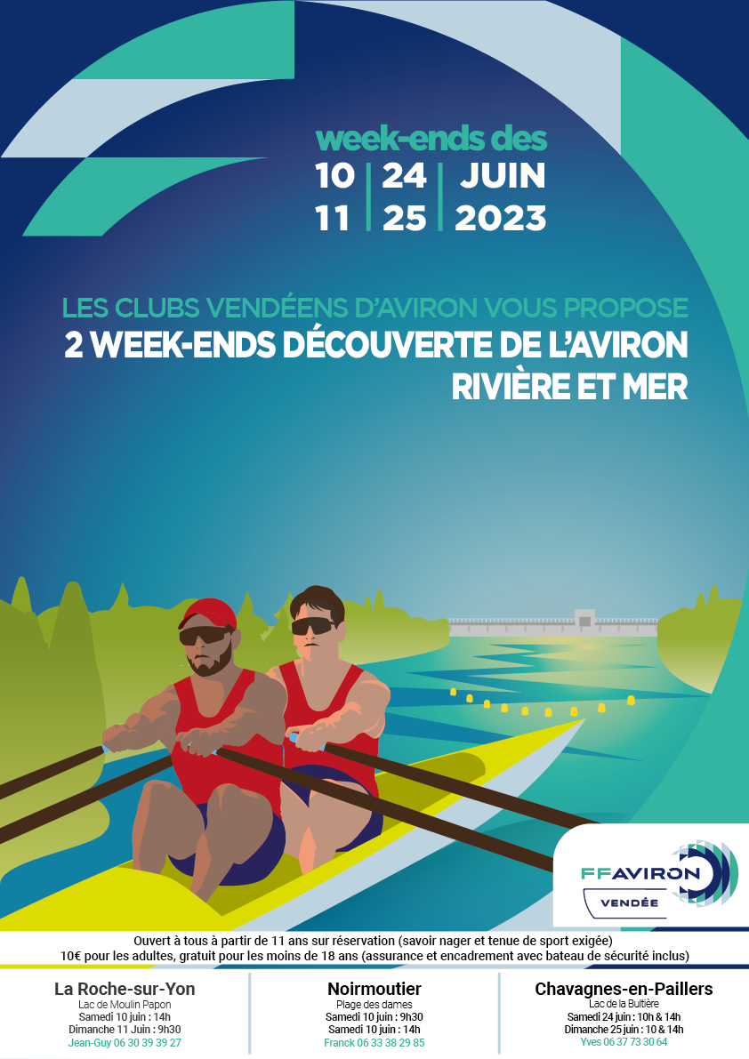 affiche cd aviron vendee juin 2023