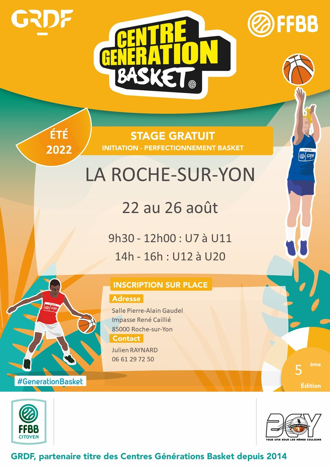 Pendant une semaine, venez découvrir le Basket gratuitement.