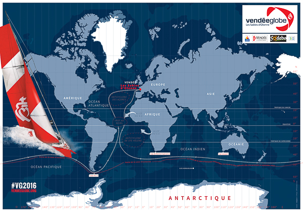 Parcours vendée globe 2020 VG2020 1 sur 1