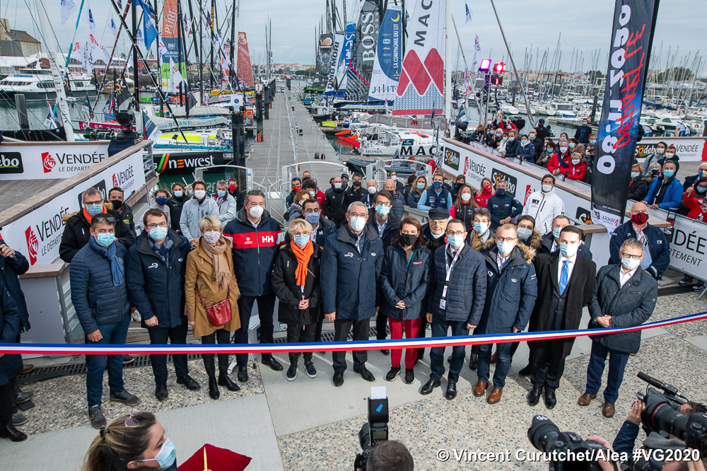 nauguration Vendée globe village 17 août 2020